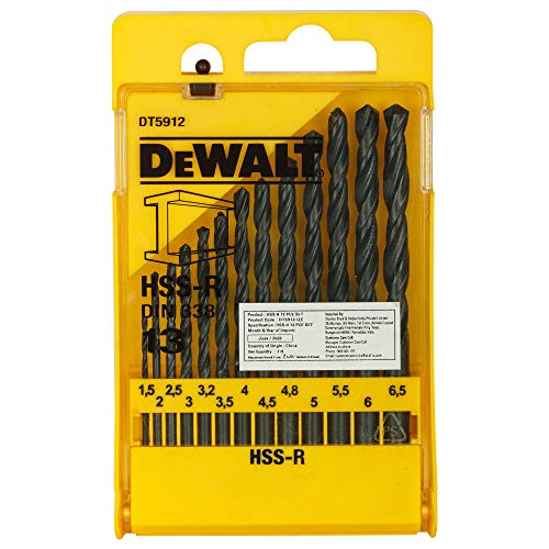 DEWALT Juego de brocas DT5912 HSS-R - DIN 338 Jobs (13... - Jouets & Jeux Amazon Espagne à 10.49€