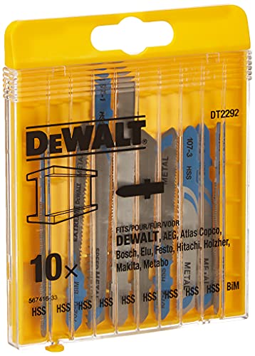 DEWALT Coffret de 10 Lames de Scie Sauteuse Métal Attache... - Bricolage & Outils Amazon France à 10.12€