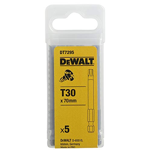 DEWALT INSERTO TORSION TORX mm.70 - T30 - (confezione 5... - DIY & Tools Amazon Italy à 15.95€