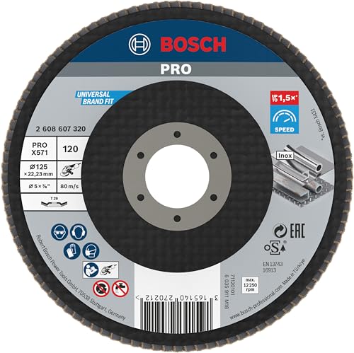 Bosch 1x PRO Metal X571 Fächerschleifscheibe, abgewinkelte... - Bricolage & Outils Amazon Allemagne à 2.32€