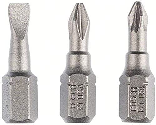 Bosch, 2607001765, Lama 3 Bit Set LS PH1 PZ1 x H 25 mm - Bricolage & Outils en promo à 6.20€