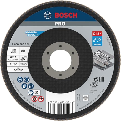 Bosch 1x PRO Metal X571 Flap Disc Angled Version Fiber for... - Bricolage & Outils Amazon Royaume-Uni à 1.80€