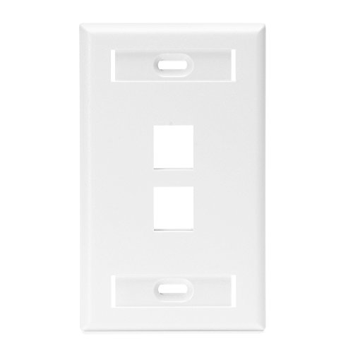 Leviton 42080-1ES QuickPort - Placa de pared para enchufe... - High-Tech & Électronique en promo à 16.64€