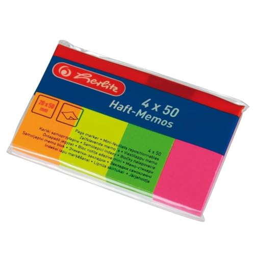 Herlitz Lot de 200 Marques pages Couleurs Néon - Maison & Cuisine en promo à 5.02€