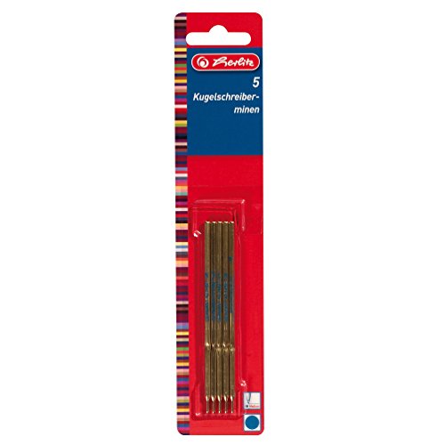 Herlitz Kugelschreibermine A3, 5 Stück auf Karte, blau - Maison & Cuisine Amazon Allemagne à 2.25€