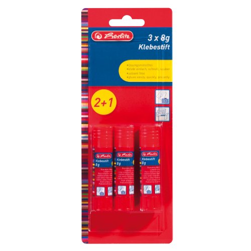 herlitz Klebestifte, 8g, lösungsmittelfrei, 3 Stück - Maison & Cuisine Amazon Allemagne à 2.19€