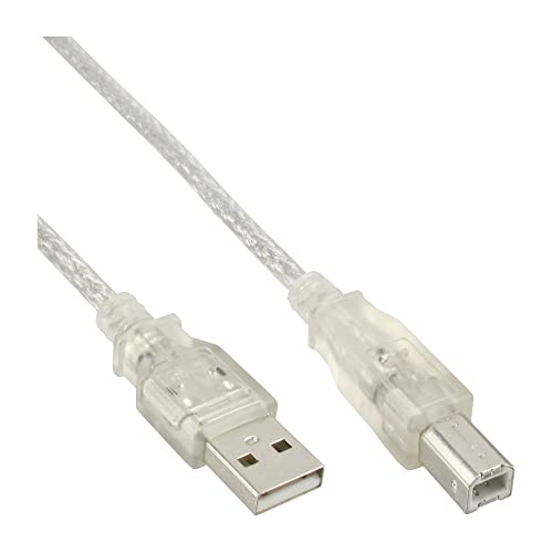 InLine 34505T USB 2.0 Kabel, A an B, transparent, 0,5m - High-Tech & Électronique Amazon Allemagne à 3.14€
