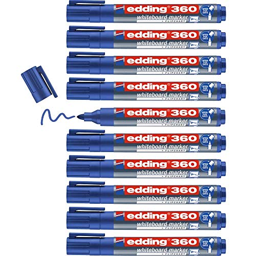 edding 360 Marqueur pour tableaux blancs - bleu - 10 stylos... - Maison & Cuisine Amazon France à 12.45€