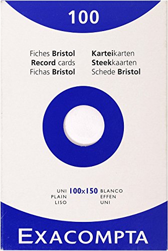 Exacompta - Réf. 13302E - Étui de 100 fiches bristol unies... - Office Supplies Amazon France à 2.39€