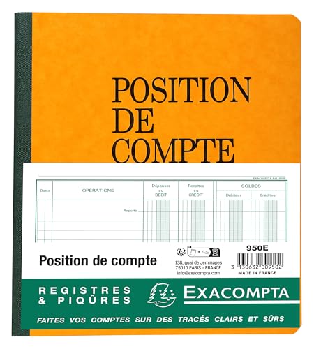 Exacompta 950E - Libro de cuentas, varios colores, 80... - Amazon Espagne à 5.96€
