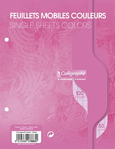 Calligraphe 7883C Un Paquet de Feuillets Mobiles Perforés... - Auto & Moto Amazon France à 2.14€