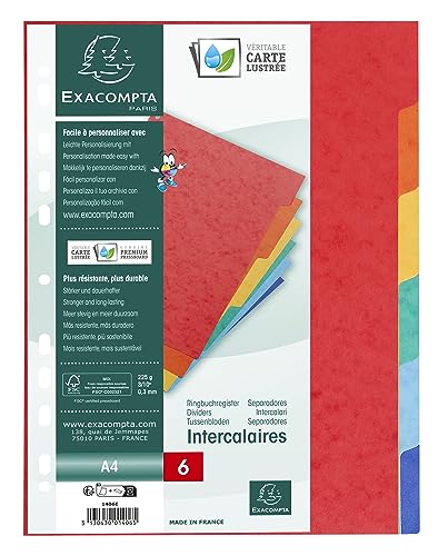 Exacompta Colorspan 1406E - Juego de 6 separadores de... - Maison & Cuisine en promo à 1.90€