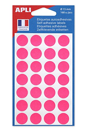 Apli 111848 - Pochette de 168 pastilles roses Ø 15 mm - Fournitures Bureau Amazon Espagne à 2.91€