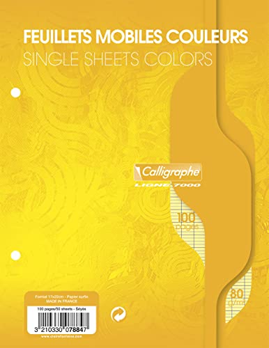 Calligraphe 7884C Un Paquet de Feuillets Mobiles Perforés... - Auto & Moto Amazon France à 2.14€