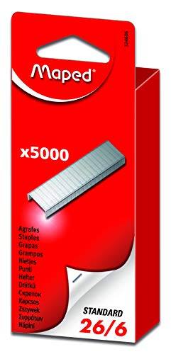 MAPED Agrafes 26/6 zinguées Boite de 5000 en promo à 0,60€ (-67%) sur Amazon FR