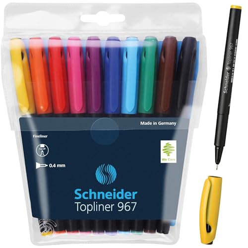 Schneider 967 - Rotulador de punta fina (0.4 mm, 10... - Fournitures Bureau Amazon Espagne à 10.55€