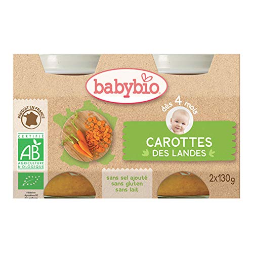 Babybio carotte du centre-val de loire dès 4 mois 2x130g en promo à 2,86€ (-75%) sur Amazon FR