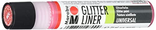 MARABU Peinture Glitter-Liner, rubis scintillant, 25 ml - Loisirs Créatifs Amazon France à 4.19€