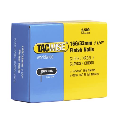 Tacwise 0294 Chiodi di Finitura Galvanizzati Tipo 16G / 32... - Amazon Italie à 9.23€