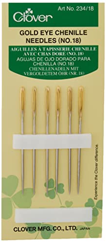clover - Agujas para Chenilla (Ojal Dorado, número 18) - Bon plan à 2.40€