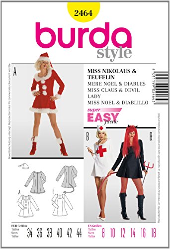 burda style Schnittmuster Damen Karneval Kostüm Teufelin &... - Maison & Cuisine Amazon Allemagne à 10.84€