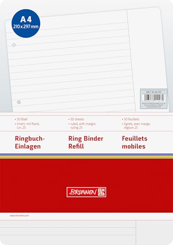 Brunnen - Ricarica di fogli A4 a righe con bordo, 70 g/mq... - Auto & Moto en promo à 4.21€