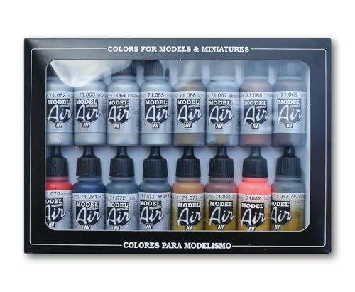 Vallejo Lot de 16 pots de peinture acrylique pour Air Brush... - Jouets & Jeux en promo à 43.80€