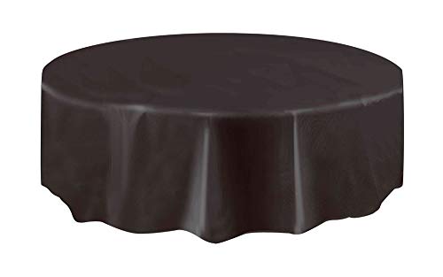 Unique Party 50033 - Tovaglia Plastificata Rotonda Nera... - Animalerie Amazon Italie à 1.96€