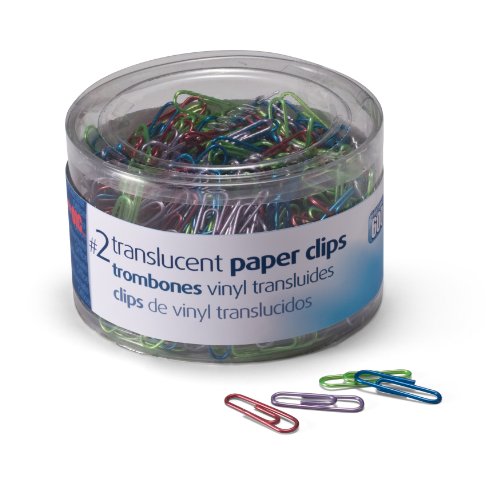 OIC OIC97211 Officemate Translucent Vinyl Paper Clips... - Fournitures Bureau Amazon Royaume-Uni à 14.44€