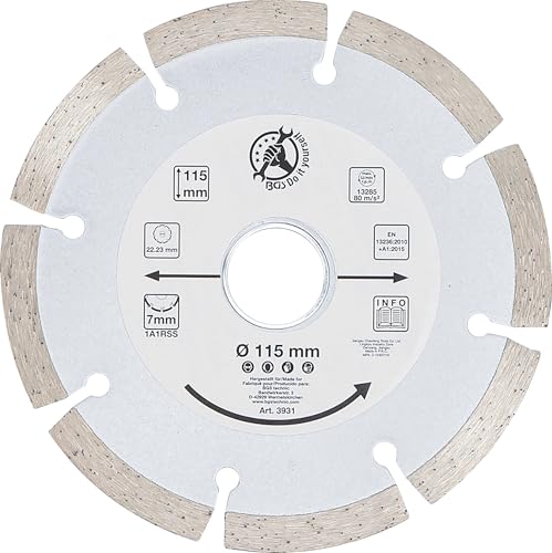 BGS Diy 3931 | Disque de coupe en segments | Ø 115 mm - Bricolage & Outils Amazon France à 8.20€