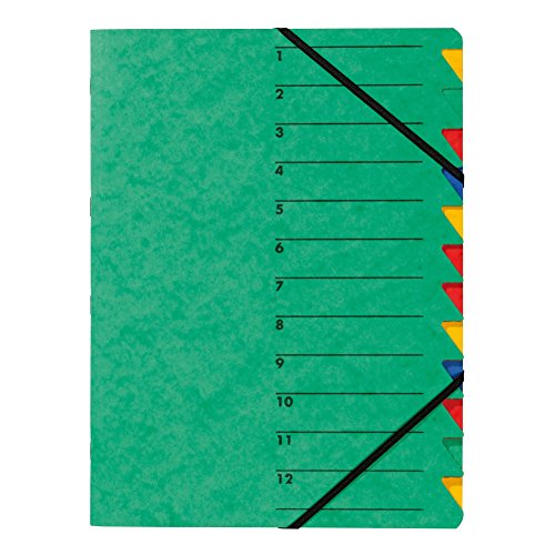 PAGNA Ordnungsmappe EASY, DIN A4, Karton, 12 Fächer, grün - Amazon Italie à 6.49€
