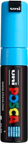 Uni-Ball Posca Broad Chisel Tip Marker - Light Blue - Sports & Fitness Amazon Royaume-Uni à 2.40€