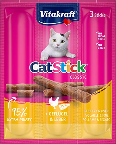VITAKRAFT - Golosinas para gatos «Cat-Stick Mini», con aves... - Maison & Cuisine Amazon Espagne à 3.25€