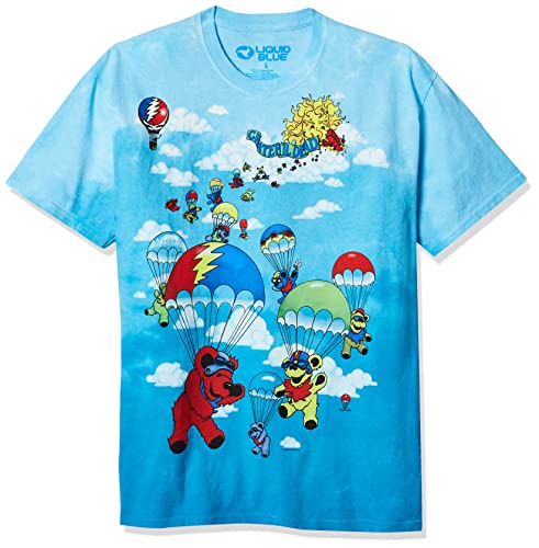 Liquid Blue Grateful Dead Parachuting Bear - Camiseta de... - Mode & Vêtements en promo à 18.57€