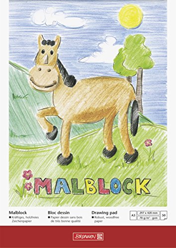 Brunnen 1047304 Bloc de coloriage (A3, 70 g/m², 50 feuilles... - Fournitures Bureau Amazon France à 3.11€