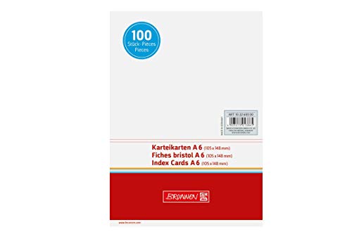 Brunnen, cartoncini per appunti senza righe A6 bianco - Auto & Motorcycle Amazon Italy à 3.94€