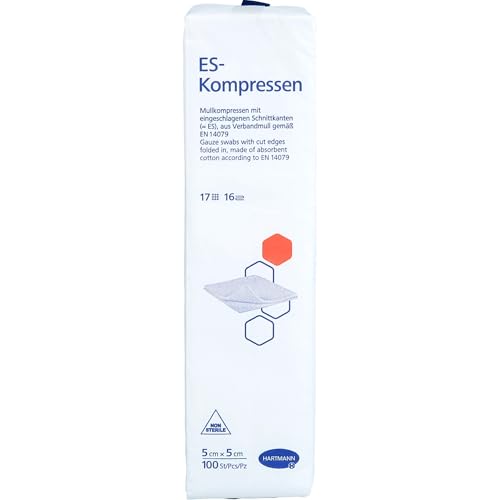 HARTMANN ES-Kompressen unsteril 16fach 5 x 5 cm, 100 pzas... - Santé & Bien-être Amazon Espagne à 4.62€