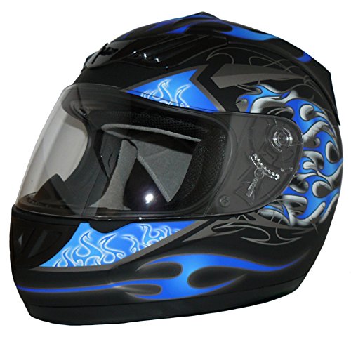 protectWEAR Motorradhelm matt-blau-schwarz H-510-BL - Auto & Moto Amazon Allemagne à 33.18€