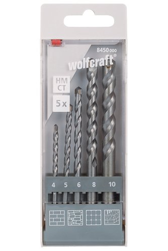 wolfcraft 8450000 1 Coffret de 5 Forets à Béton, Hm-ct, Ø... en promo à 5,89€ (-47%) sur Amazon FR