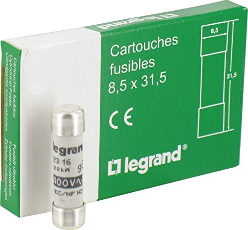 Legrand 013310, Fusibile 10 x 38 mm 10 A, tipo GG - Bricolage & Outils Amazon Italie à 1.47€