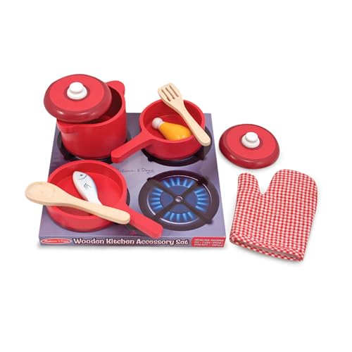 Melissa & Doug Ensemble D’Accessoires De Cuisine En Bois, 8... - Jouets & Jeux en promo à 15.50€