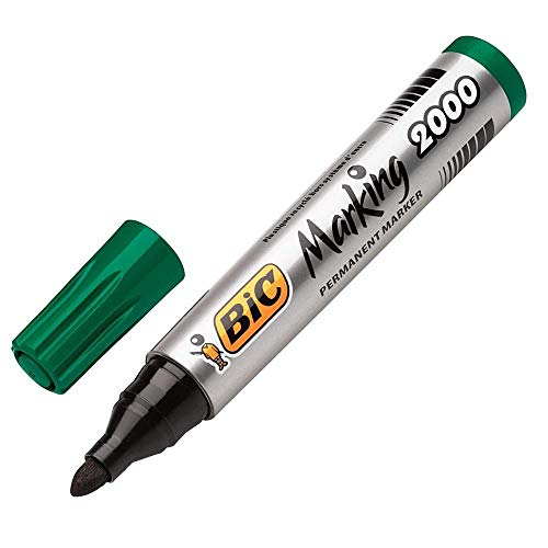 Bic 153394 Permanentmarker 2000 Rundspitze, grün - Fournitures Bureau Amazon Allemagne à 1.21€