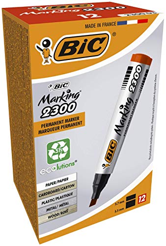 BIC Marking 2300 ECOlutions Permanent Markers - Red Colour... - Bricolage & Outils Amazon Royaume-Uni à 5.82€