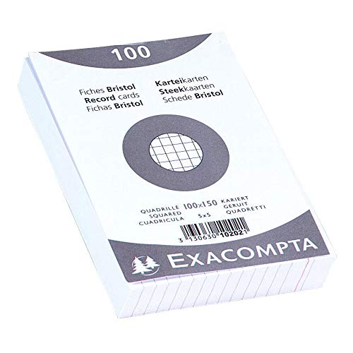 Exacompta - Réf. 10202E - Paquet de 100 fiches bristol... - Auto & Moto Amazon France à 3.60€
