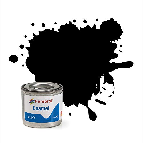 Humbrol 14ml No. 1 Tinlet Enamel Paint 33 (Black Matt) - Loisirs Créatifs en promo à 2.69€
