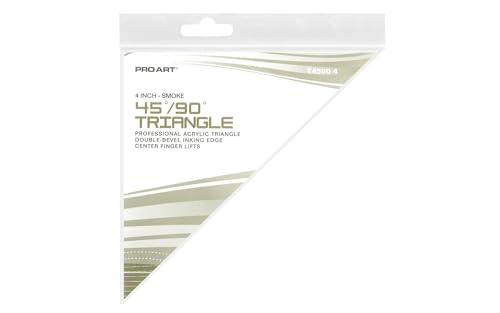 PRO ART Drafting Triangle, Acrylic, 45/90 Degree, 4 inch - Loisirs Créatifs Amazon Royaume-Uni à 51.99€