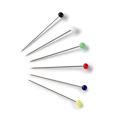 Prym Pines Rectos con Cabeza de Cristal, Metal, Dorado, 9.3... - Bon plan à 4.00€