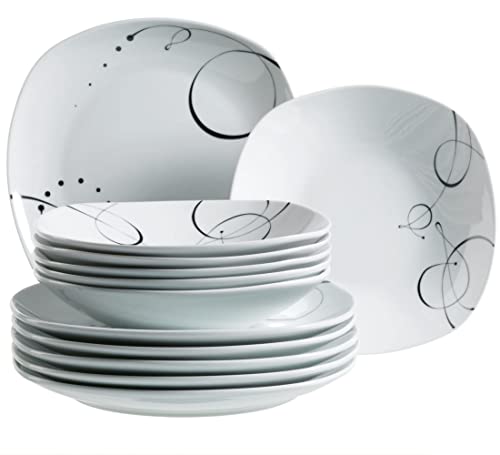 Domestic 921387 Assiettes Service de Table 12 Pièces Chanson - Maison & Cuisine Amazon France à 37.30€