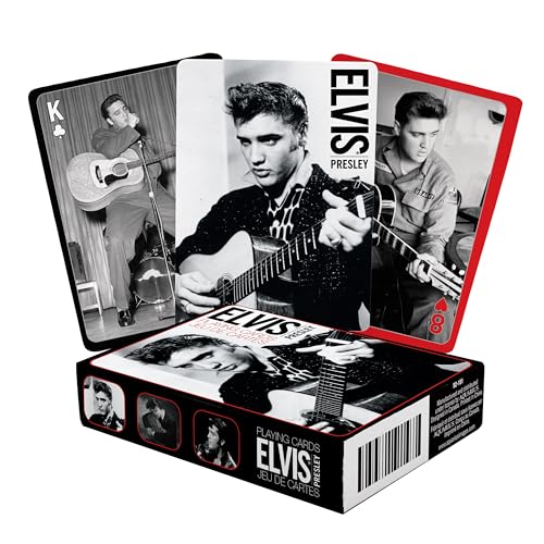 Aquarius Elvis - Black And White Playing Cards Deck - Toys & Games Amazon Italy à 5.33€