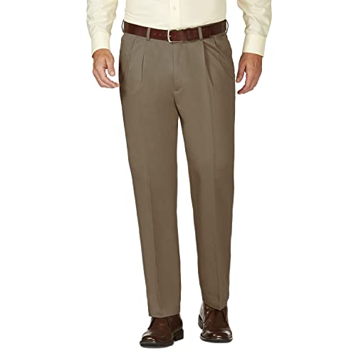 Haggar Pantaloni Casual da Uomo in Twill Kaki con Pieghe... - Nouvelle promo Amazon à 9.10€
